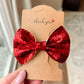 Red Leather Bow