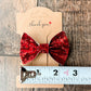 Red Leather Bow - Small